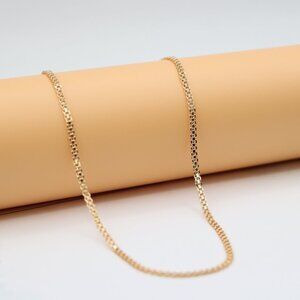 "Shiny Rose Gold Chain Necklace Simple Elegant Look, XPNL0122